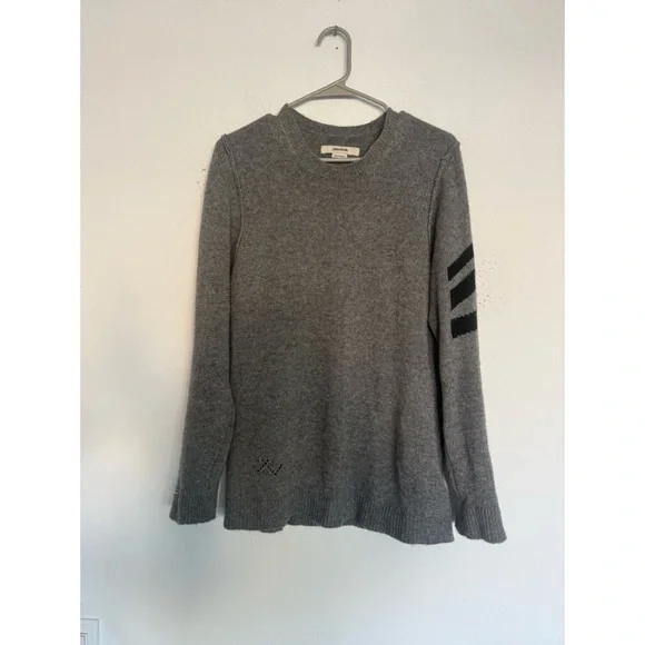Zadig & Voltaire grey cashmere sweater XS NEW - Picture 1 of 5